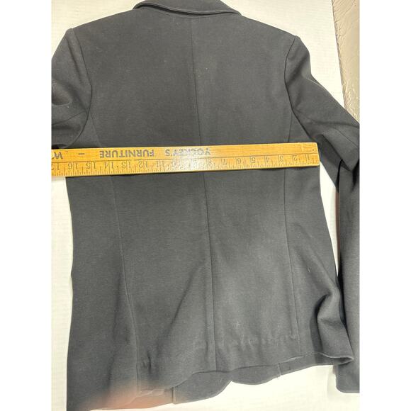 Tory Burch Classic Womens‎ Black Knit Blazer Gold Buttons Single Button Sz Small - Picture 6 of 7